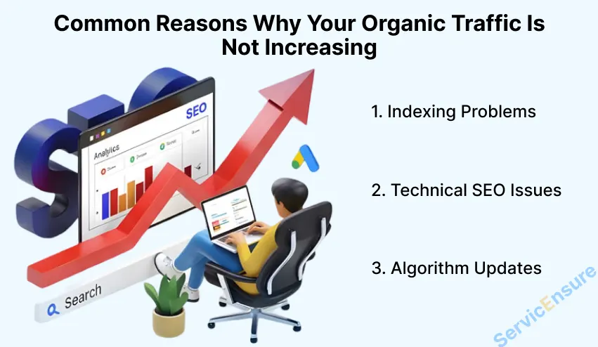 common reasons why your organic traffic is not increasing